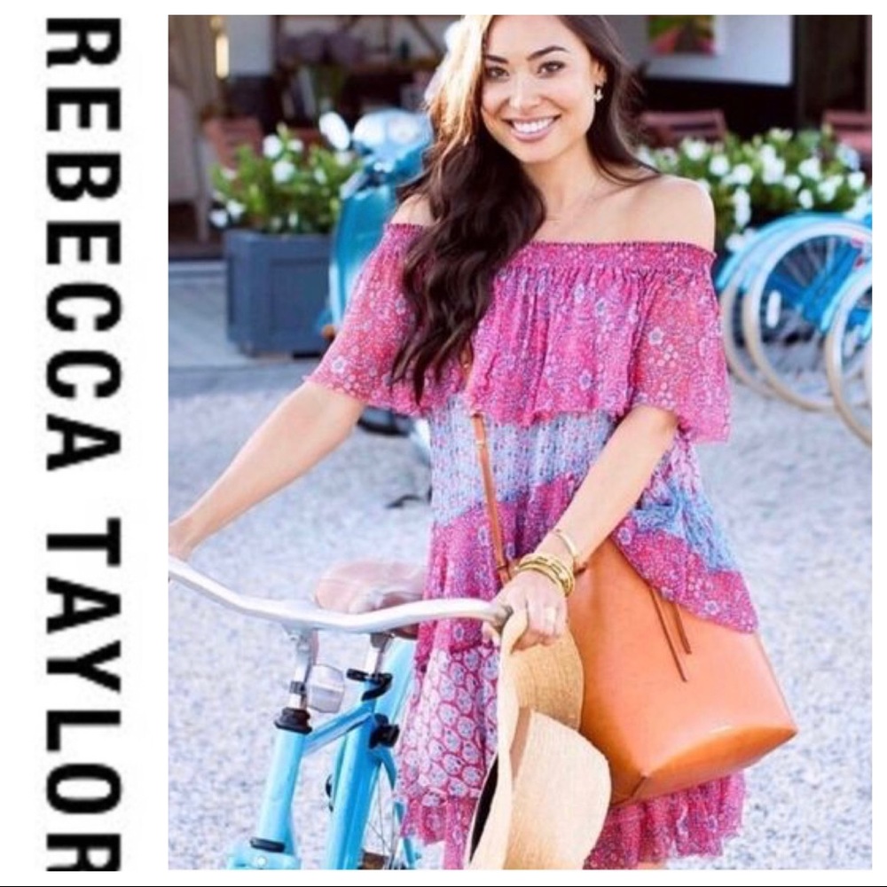 πSALEπ Rebecca Taylor Amanda Pink Silk Dress - Picture 3 of 12